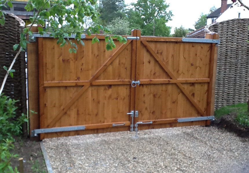 Wooden Driveway Gate