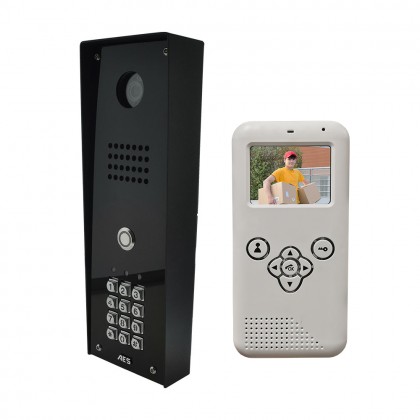 AES 705-IBK-EU New DECT 2.4G wireless video intercom imperial model with keypad and portable video handset