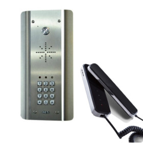 AES Slim CL-ASK wired stainless steel audio intercom kit with keypad and wired handset - DISCONTINUED
