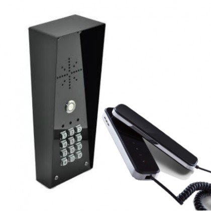 AES Slim CL-IMPK wired hooded black audio intercom kit with keypad and wired handset - DISCONTINUED