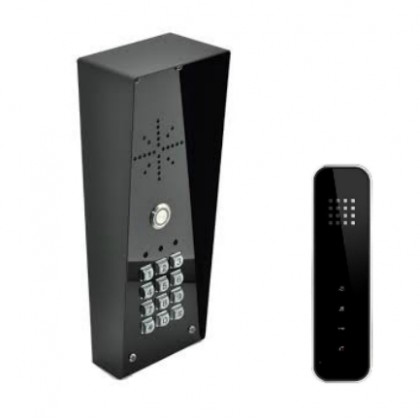 AES Slim HF-IMPK wired hooded black audio intercom kit with keypad and hands-free handset - DISCONTINUED