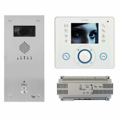 BPT VROW1 video access control kit - 1 way, 1 button to Opale white video monitor(s) - DISCONTINUED