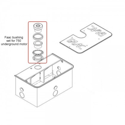 Faac bushing group for 750 CP underground hydraulic motor - HAS BEEN DISCONTINUED