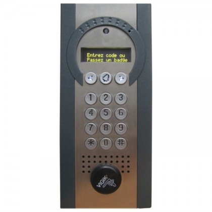 Intratone Reno flush fit 12 key intercom with keypad and proximity reader