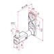 Tirard 2pts hinge for automatic aluminium gates