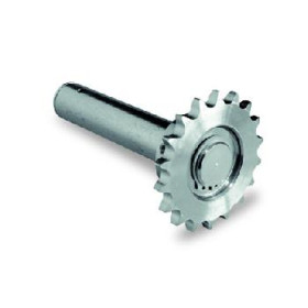 Nice CRA1 shaft with 18-tooth pinion for Sumo garage door motor.