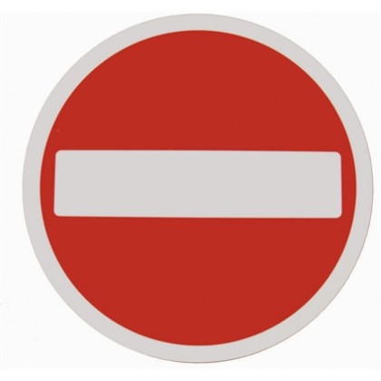 Faac No ENTRY roundel - 12" sign