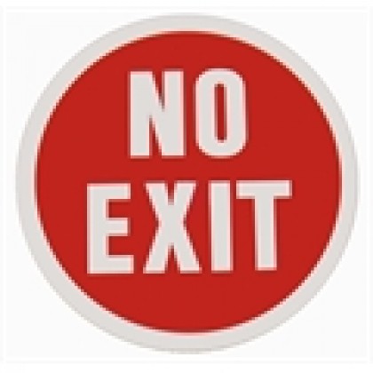 Faac No EXIT roundel - 12" sign