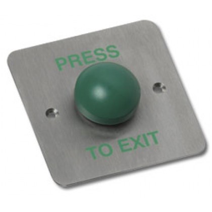 Videx SPB004F - Flush stainless steel push to exit with dome button