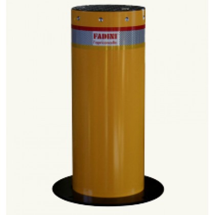 Fadini STRABUC 918 Electro-hydraulic rising bollard with yellow sleeve - DISCONTINUED AND REPLACED