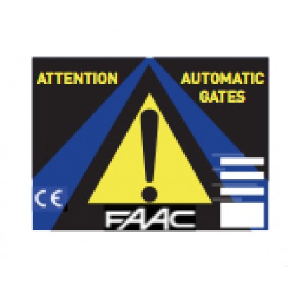 Faac warning sign