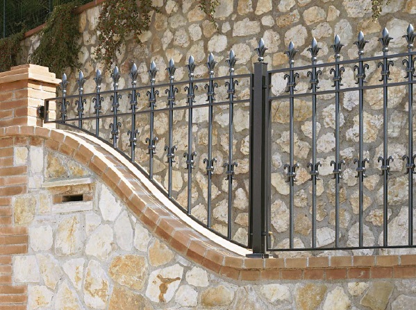 Ornate iron railings