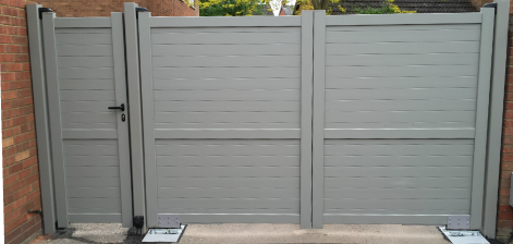 non-standard grey aluminium gate colour